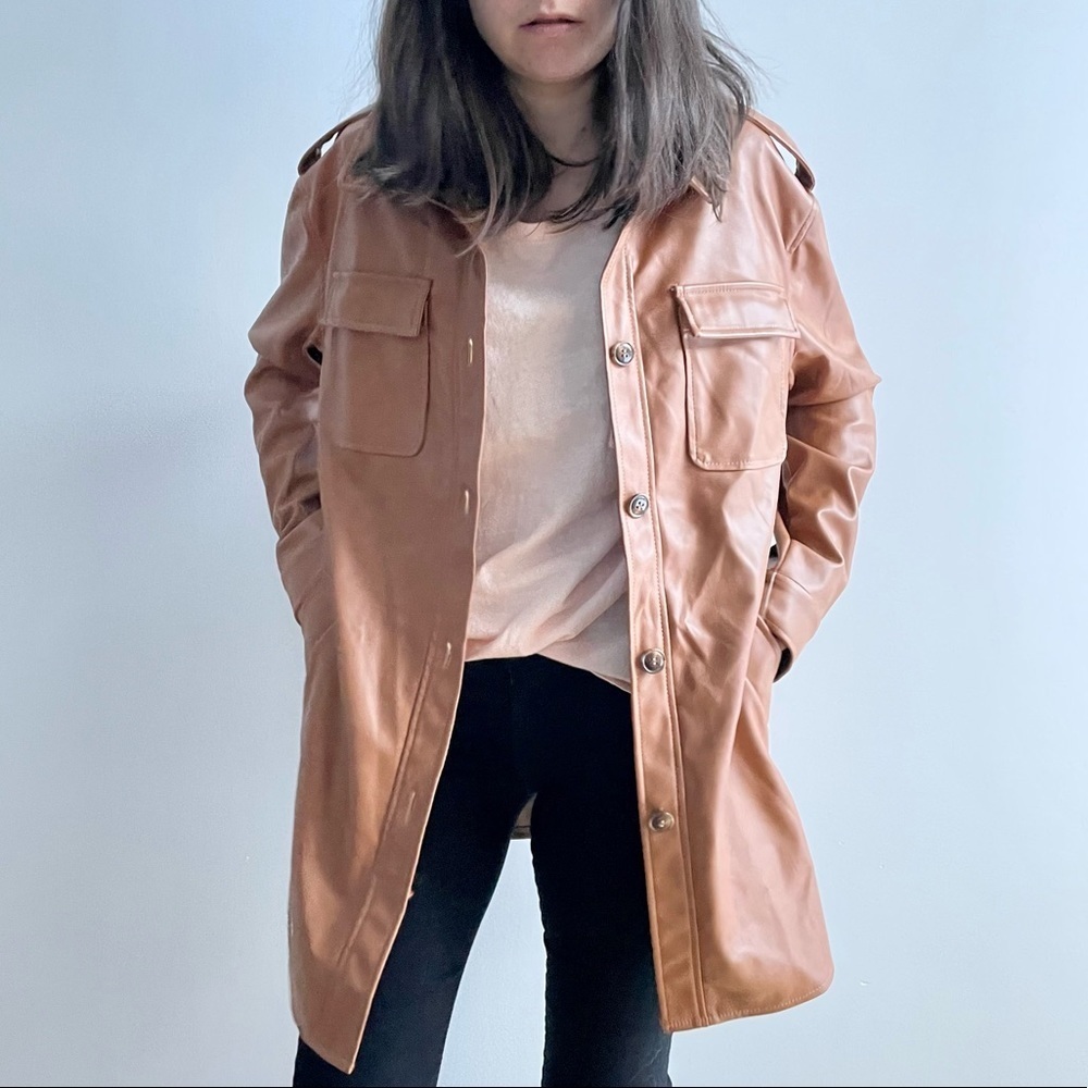 NWT 7 for all Mankind Faux Leather Jacket - M